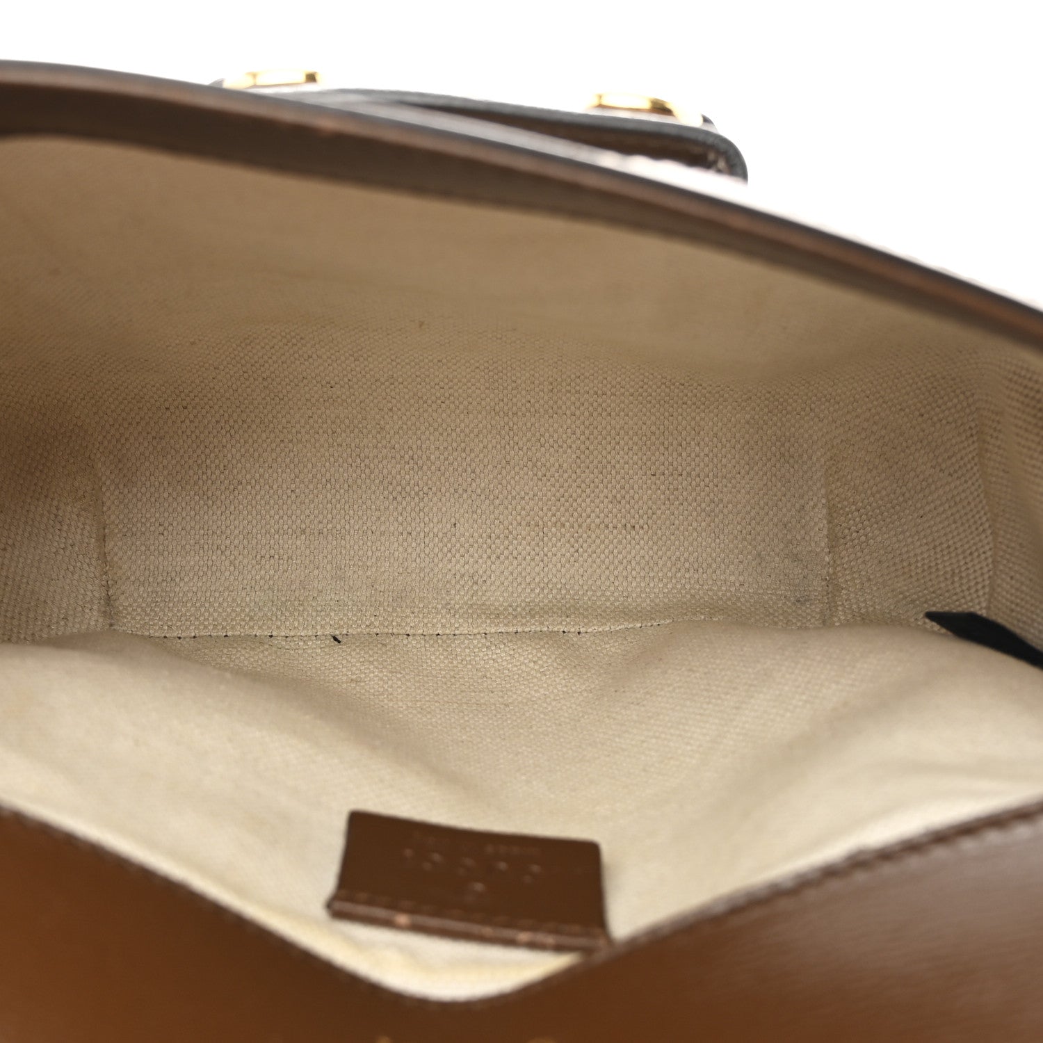 Gucci GG Supreme Monogram Web Mini Horsebit 1955 Shoulder Bag Beige Brown Sugar 5 of 15