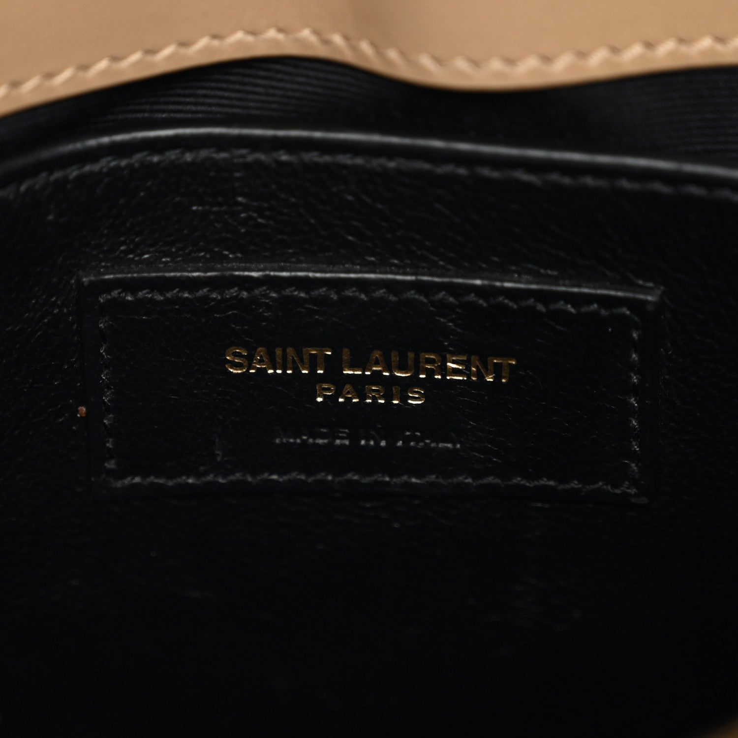 Saint Laurent Calfskin Y Quilted Monogram Small Loulou Chain Satchel Dark Beige 6 of 10