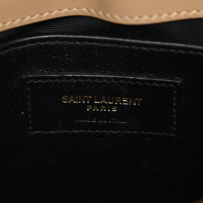 Saint Laurent Calfskin Y Quilted Monogram Small Loulou Chain Satchel Dark Beige 6 of 10