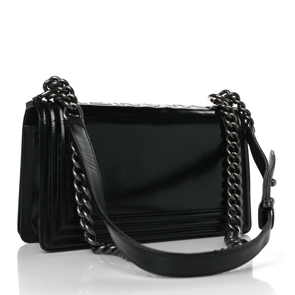 Chanel Glazed Calfskin Medium Boy Flap Black 3 of 9
