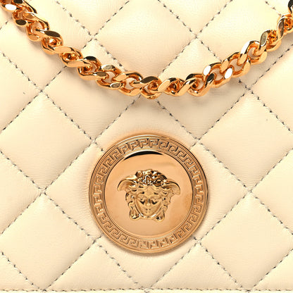 Versace Nappa Quilted Small Medusa Chain Crossbody White 7 of 9