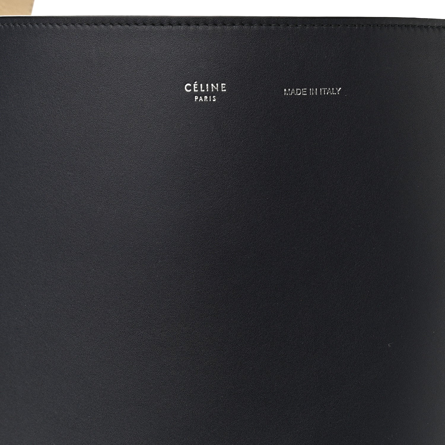 Celine Shiny Smooth Calfskin Small Twisted Cabas Navy Beige 9 of 11