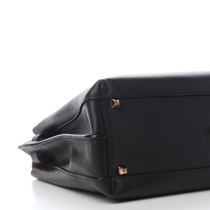 MCM Grained Calfskin Large Milla Tote Black 7 of 11