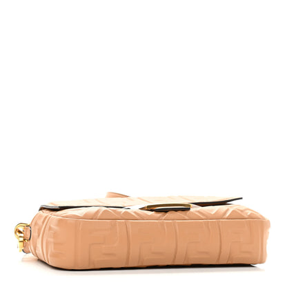Fendi Nappa FF 1974 Embossed Baguette Miele Scuro 4 of 10