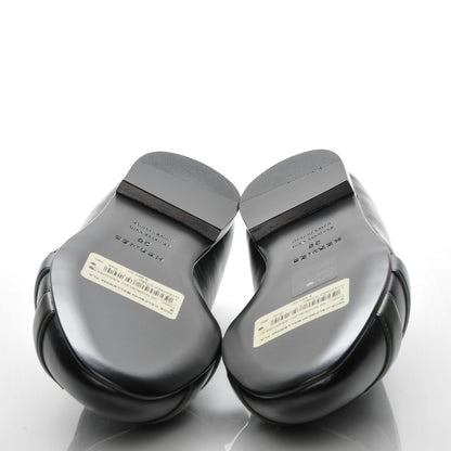 Hermes Box Calfskin Nice Ballerina Flats 38 Black Bleu Ardoise Cedre 5 of 8