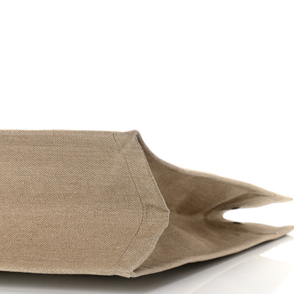 Saint Laurent Linen Calfskin Rive Gauche Tote Optic White 9 of 9