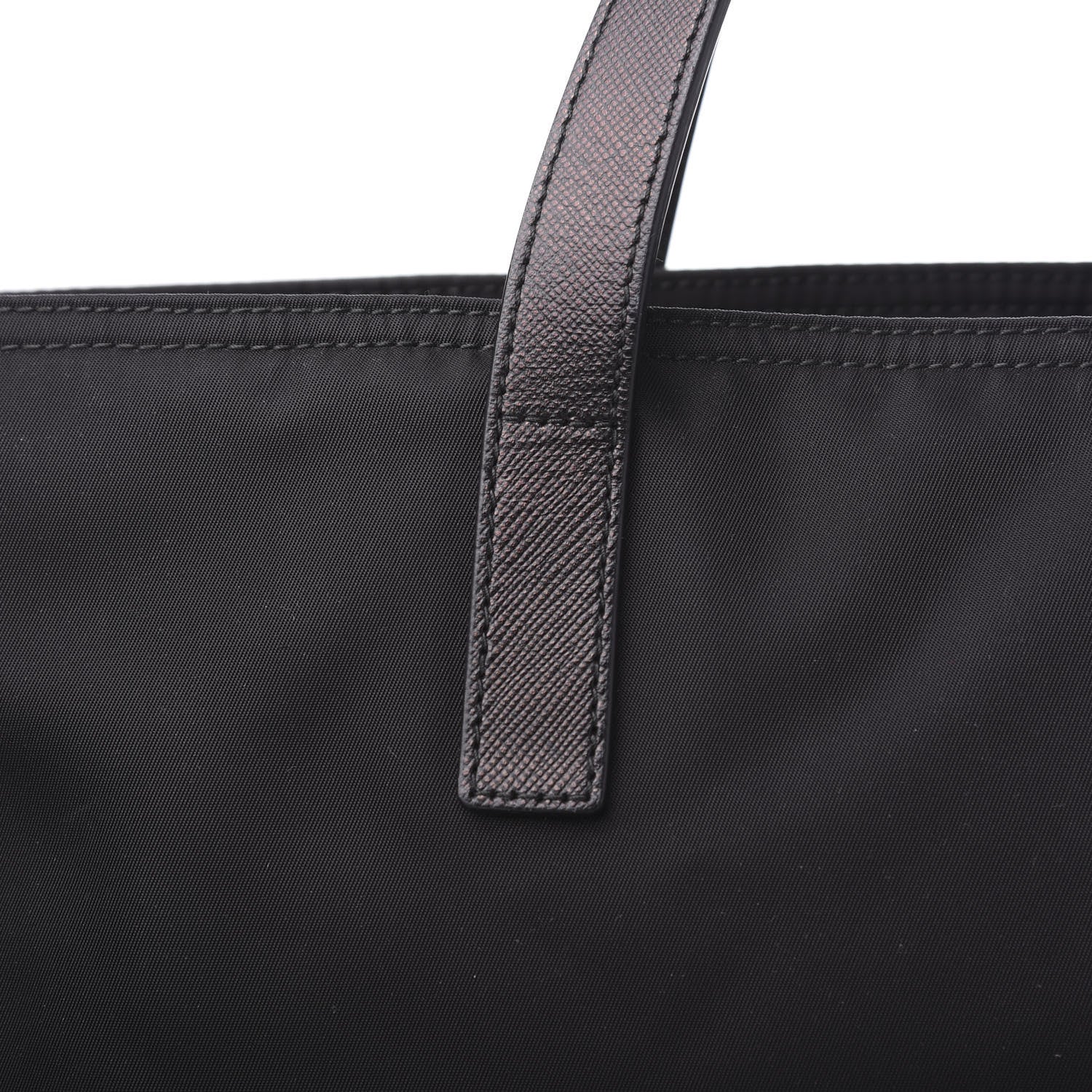 Prada Tessuto Nylon Saffiano Tote Black 11 of 13
