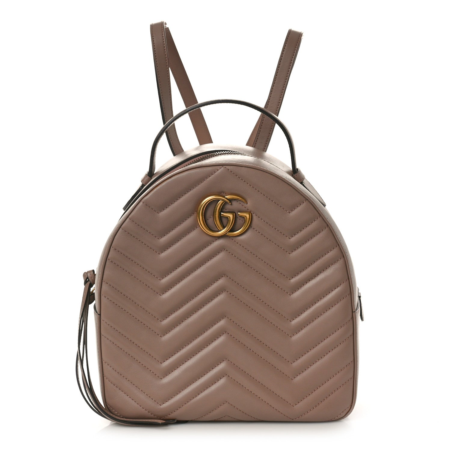 Gucci Calfskin Matelasse GG Marmont Backpack Porcelain Rose 1 of 10