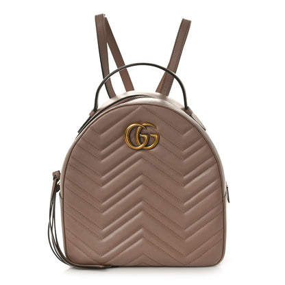 Gucci Calfskin Matelasse GG Marmont Backpack Porcelain Rose 1 of 10