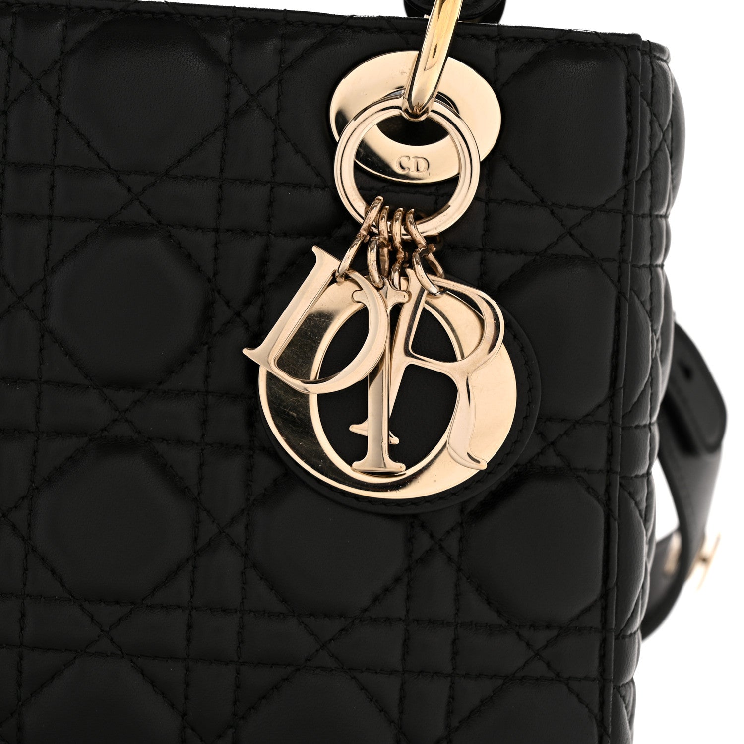 Christian Dior Lambskin Cannage Small Lucky Badges My Lady Dior Black 14 of 14