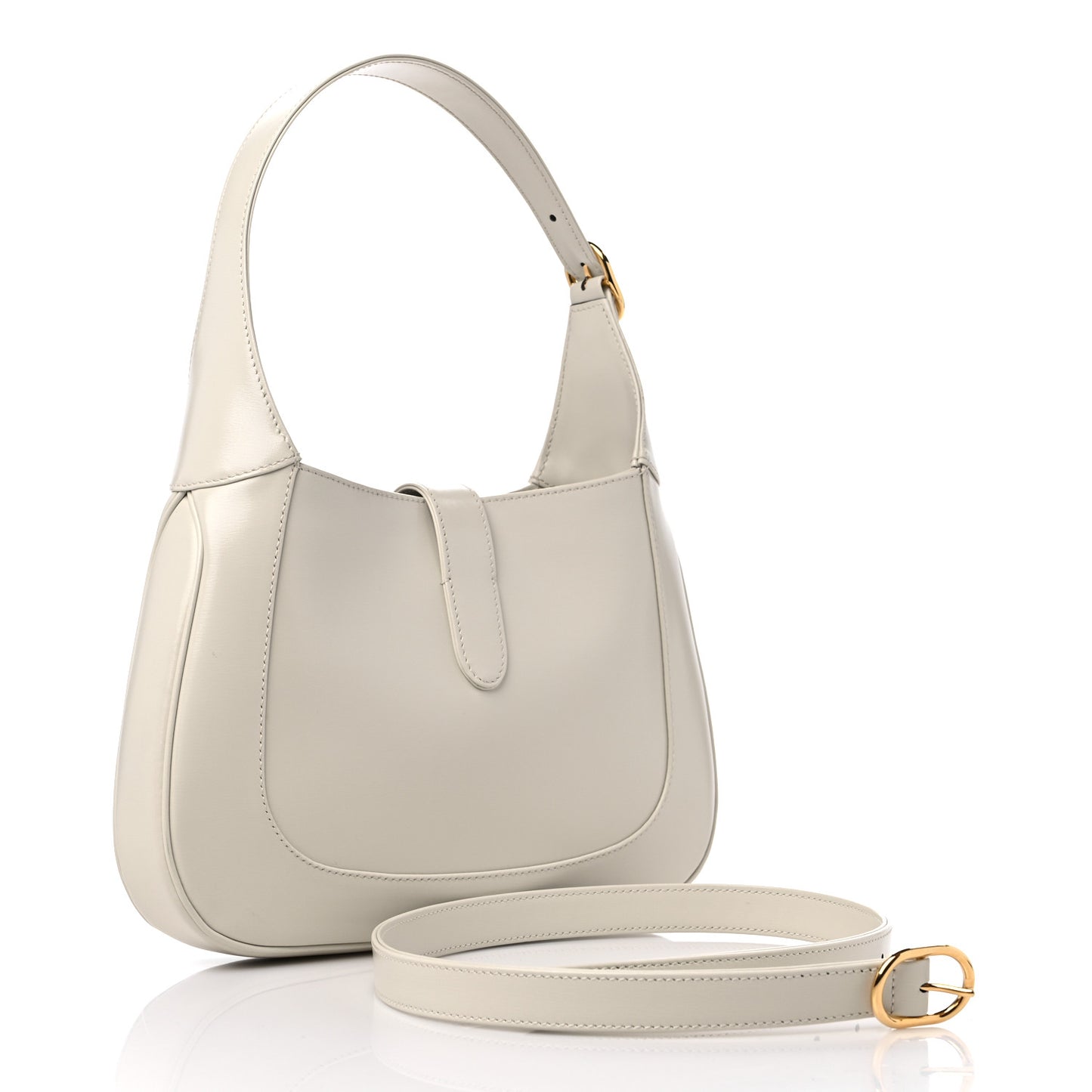 Boarded Dyana Lux Calfskin Small Jackie 1961 Hobo Mystic White
