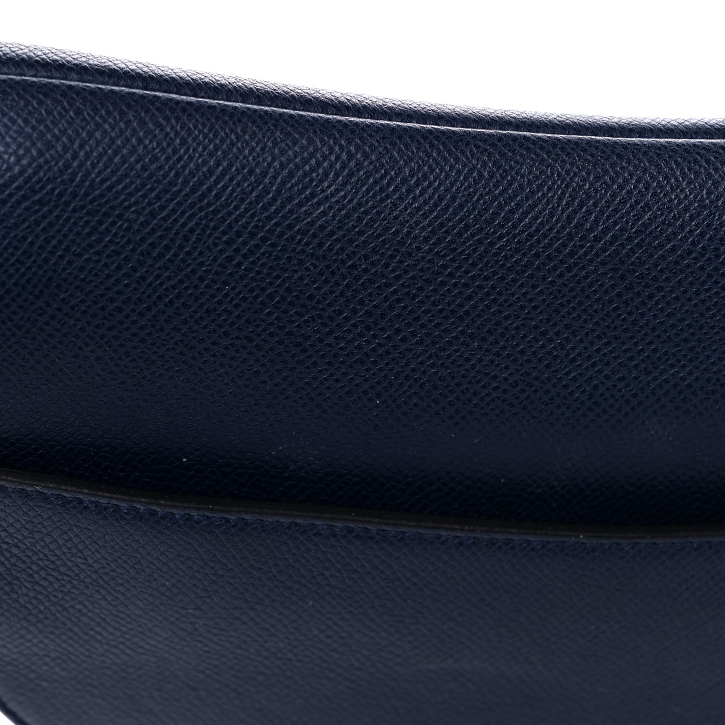 Grained Calfskin Saddle Bag Indigo