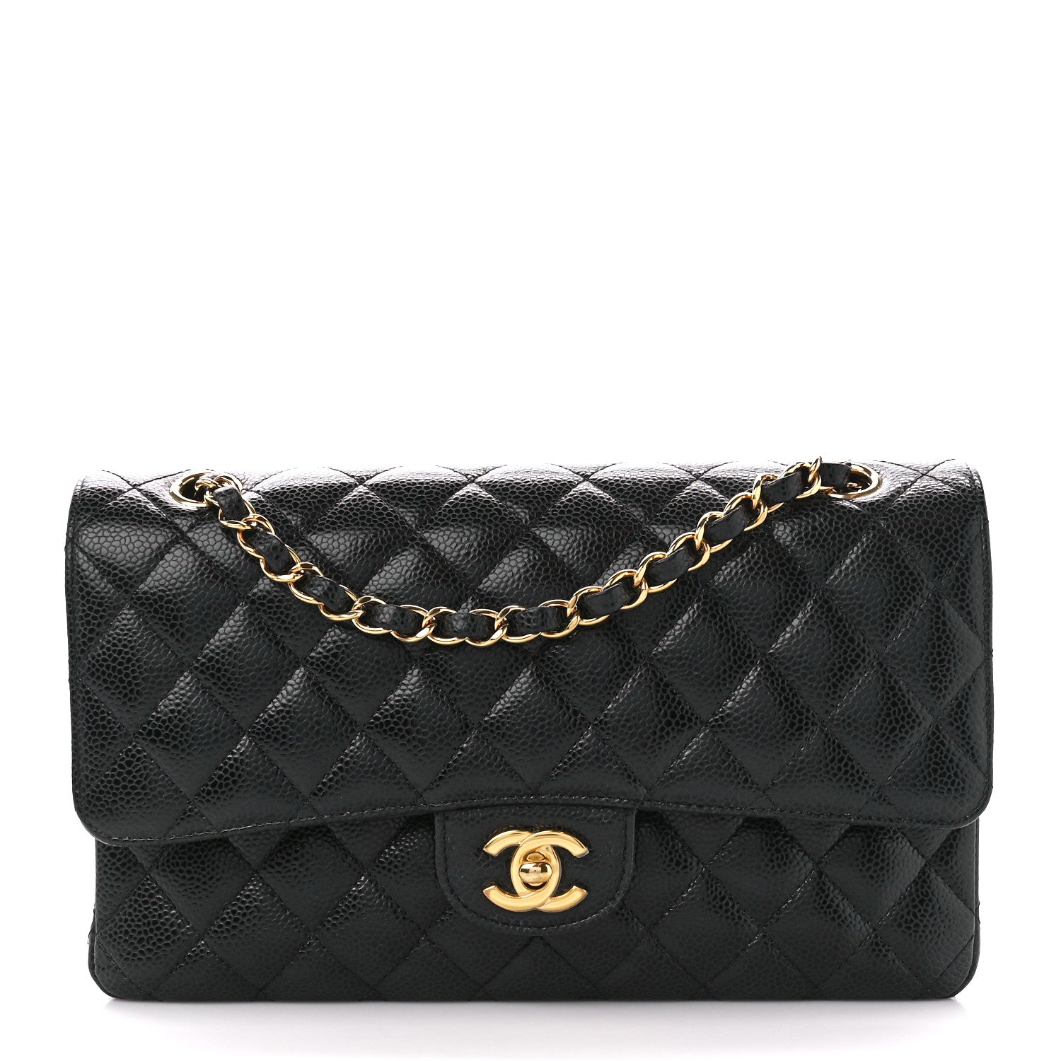 Chanel Caviar Quilted Medium Double Flap Black 1 of 12