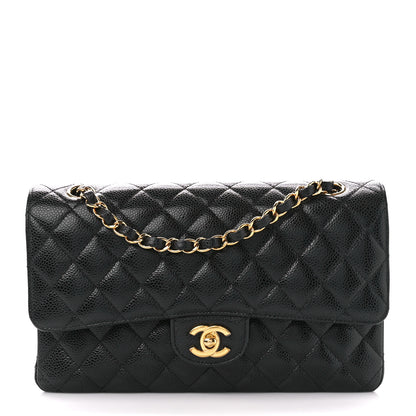 Chanel Caviar Quilted Medium Double Flap Black 1 of 12