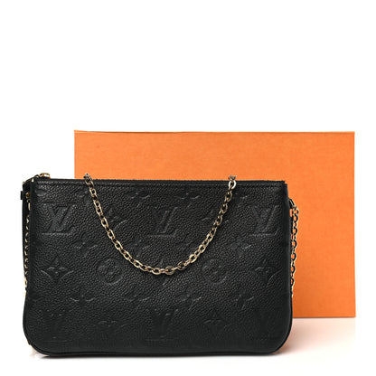 Louis Vuitton Empreinte Double Zip Pochette Black 11 of 11