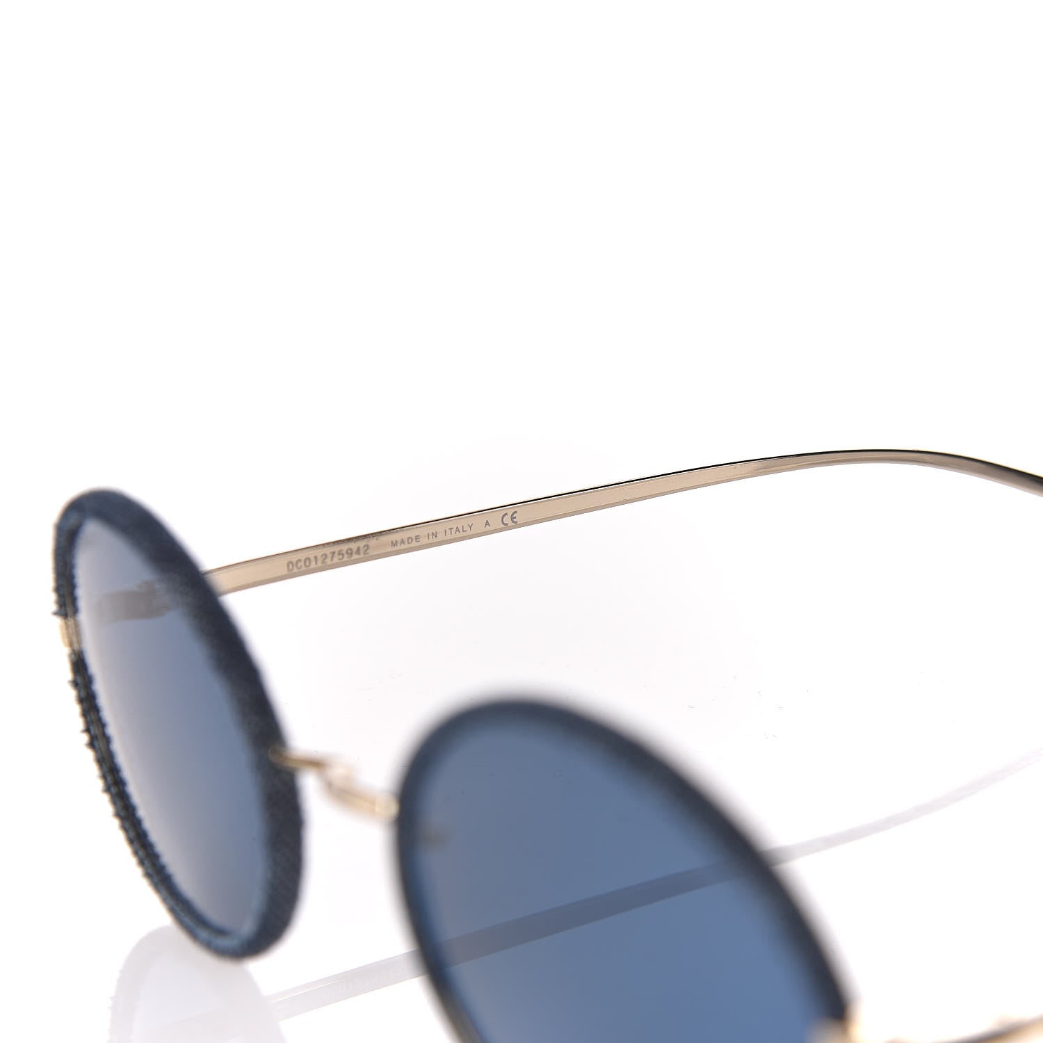 Chanel Metal Denim Oval Sunglasses 4248-J Gold Dark Blue 6 of 6