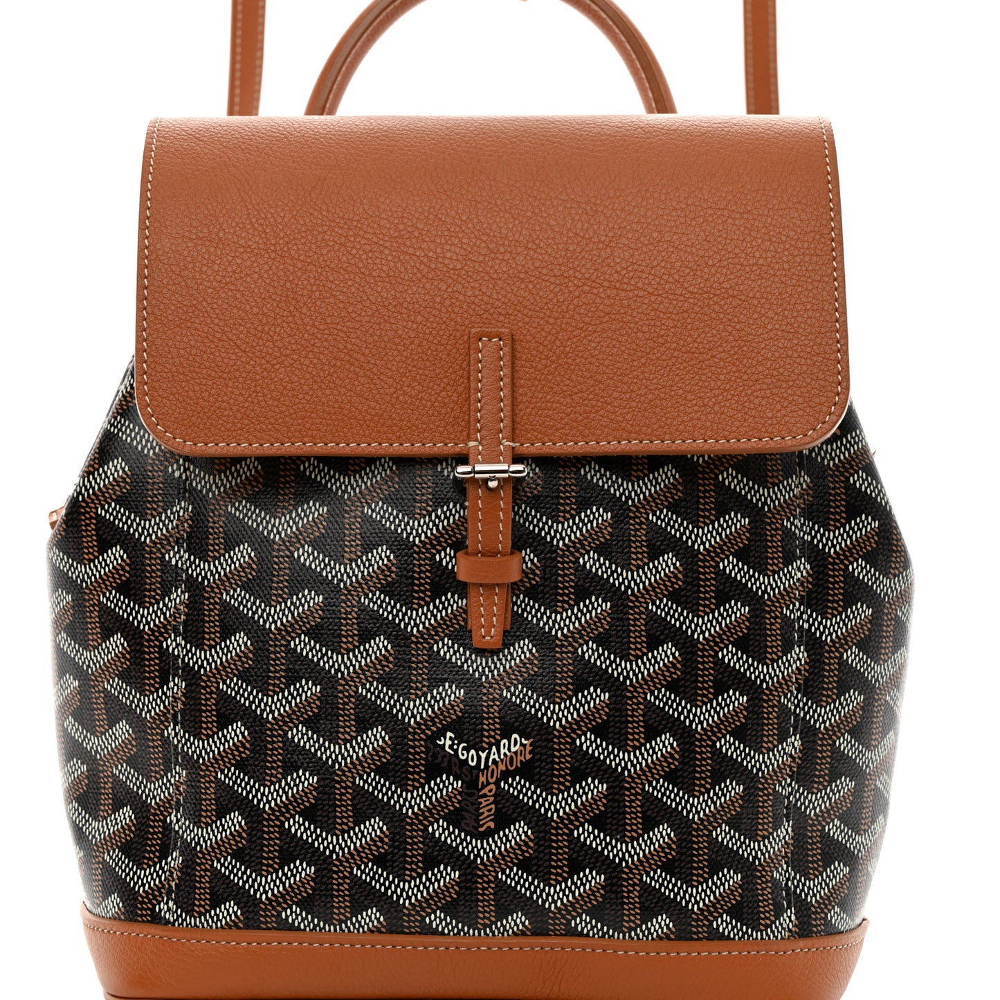 Goyardine Calfskin Mini Alpin Backpack Black Gold