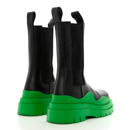 Bottega Veneta Calfskin The Tire Chelsea Boots 36 Black Grass 4 of 12
