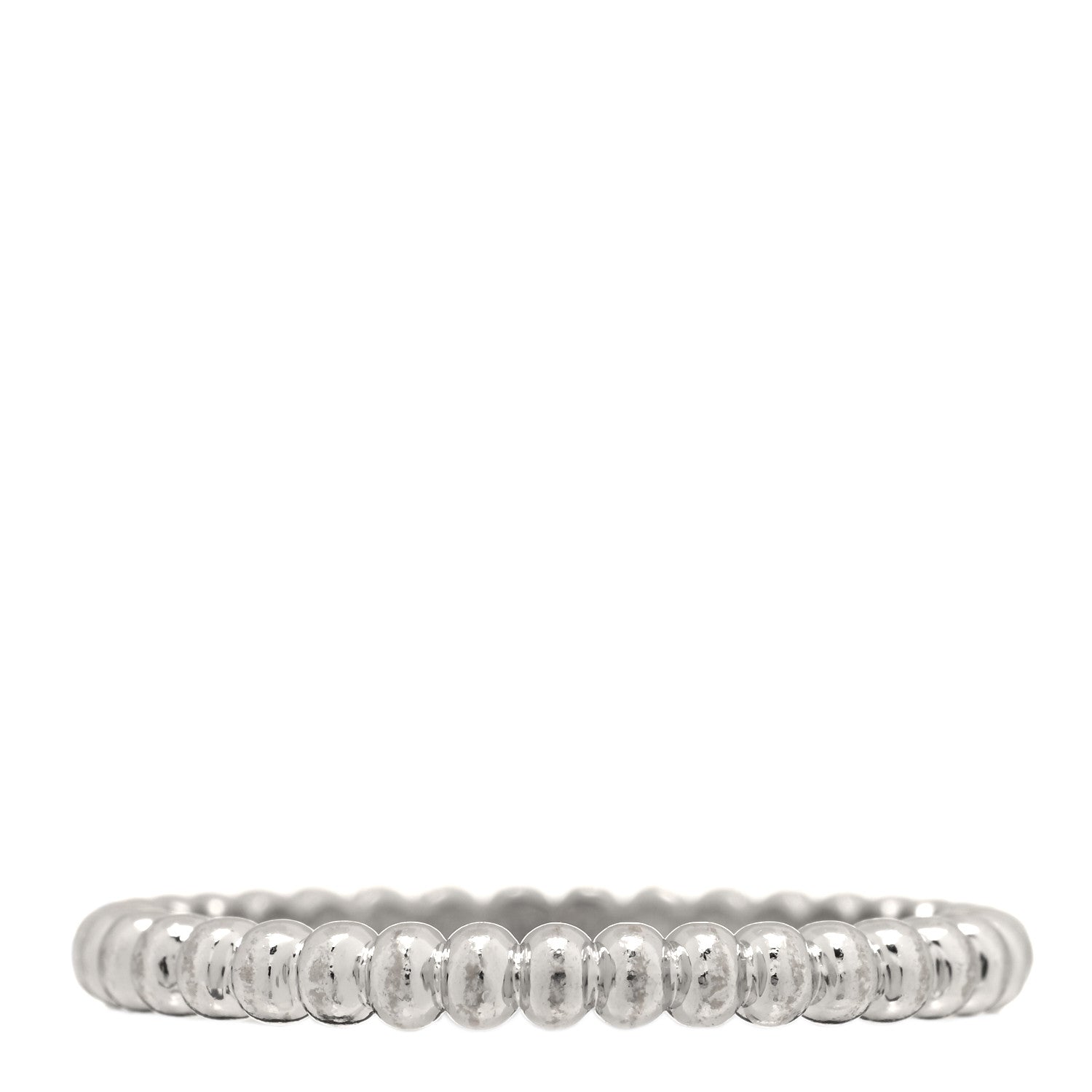 Van Cleef & Arpels 18K White Gold Small Perlee Ring 52 6 3 of 4