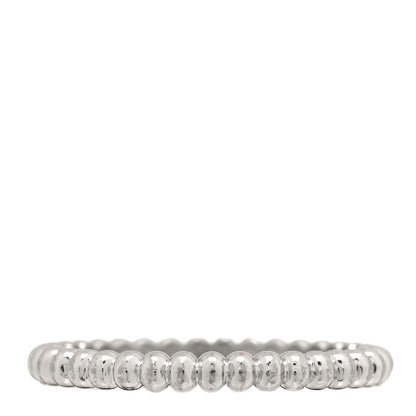 Van Cleef & Arpels 18K White Gold Small Perlee Ring 52 6 3 of 4