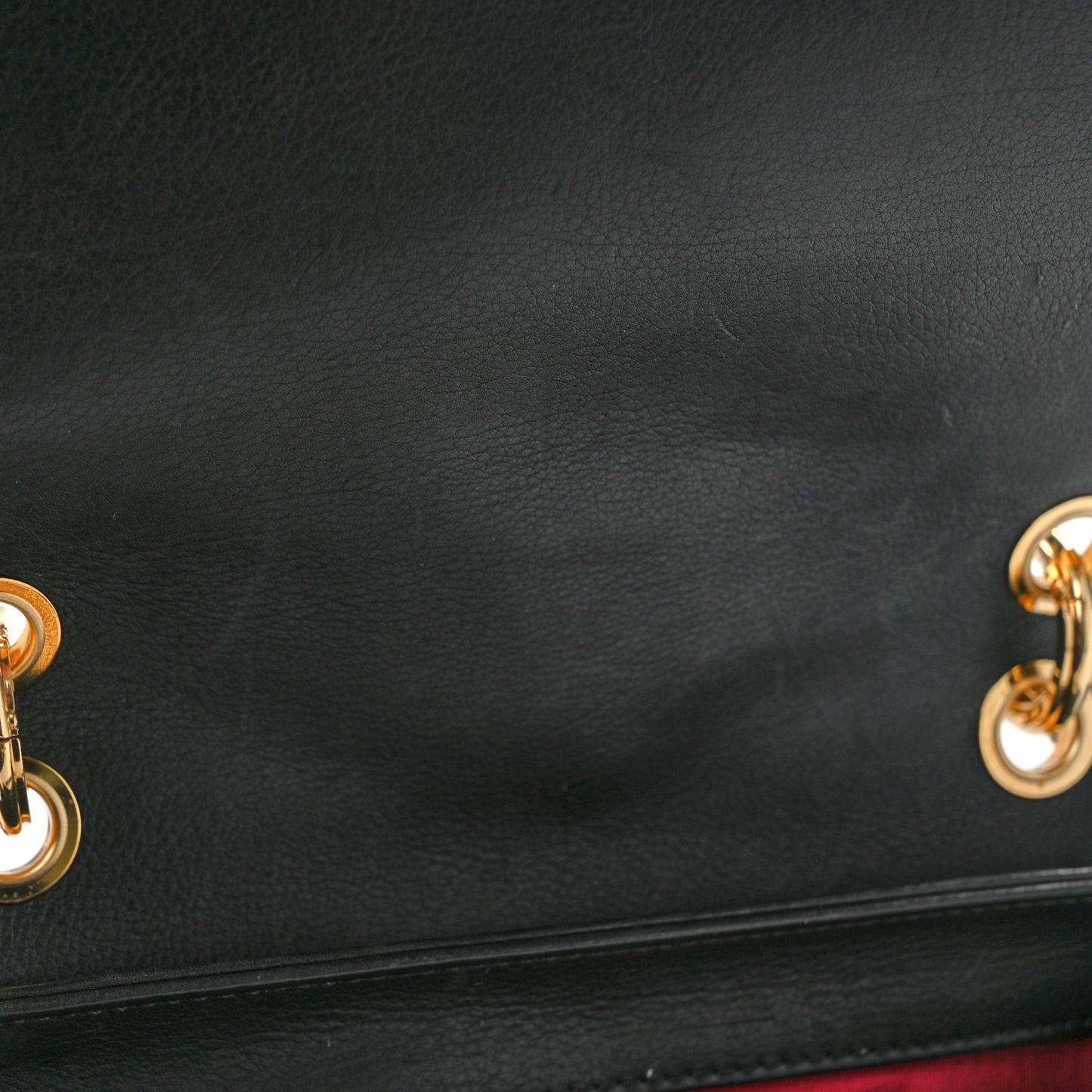 Calfskin Quilted Small Underline Flap Black