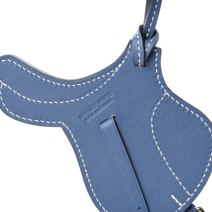 Hermes Swift Paddock Selle Horse Saddle Bag Charm Bleu Agate 3 of 3