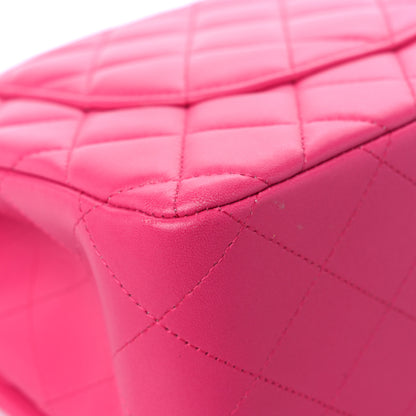 Chanel Lambskin Quilted Jumbo Double Flap Fuchsia 10 of 19