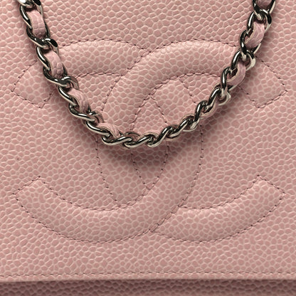 Chanel Caviar Timeless CC Wallet on Chain WOC Pink 9 of 11