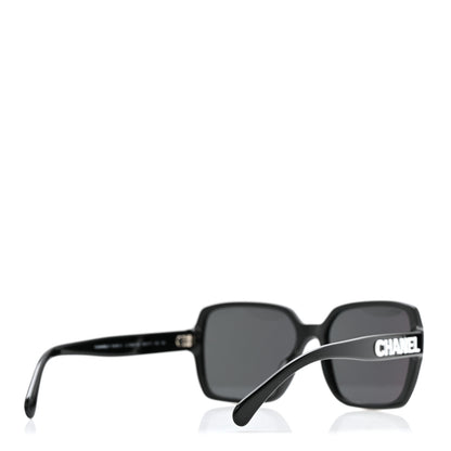 Chanel Acetate Square Sunglasses 5408-A Black 4 of 8