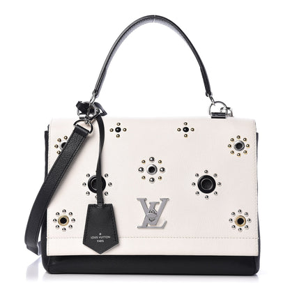 Louis Vuitton Calfskin Mechanical Flowers Lockme II Black White 1 of 12