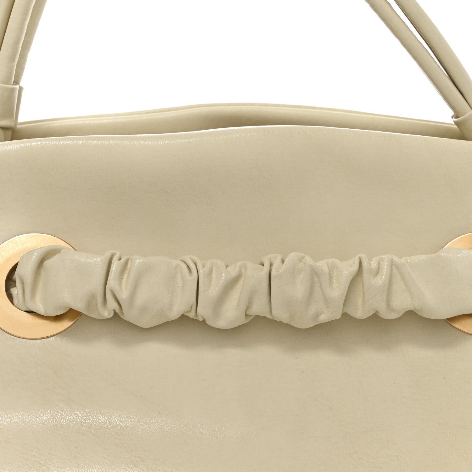 Celine Smooth Calfskin Eyelet Small Top Handle Bag White 8 of 10