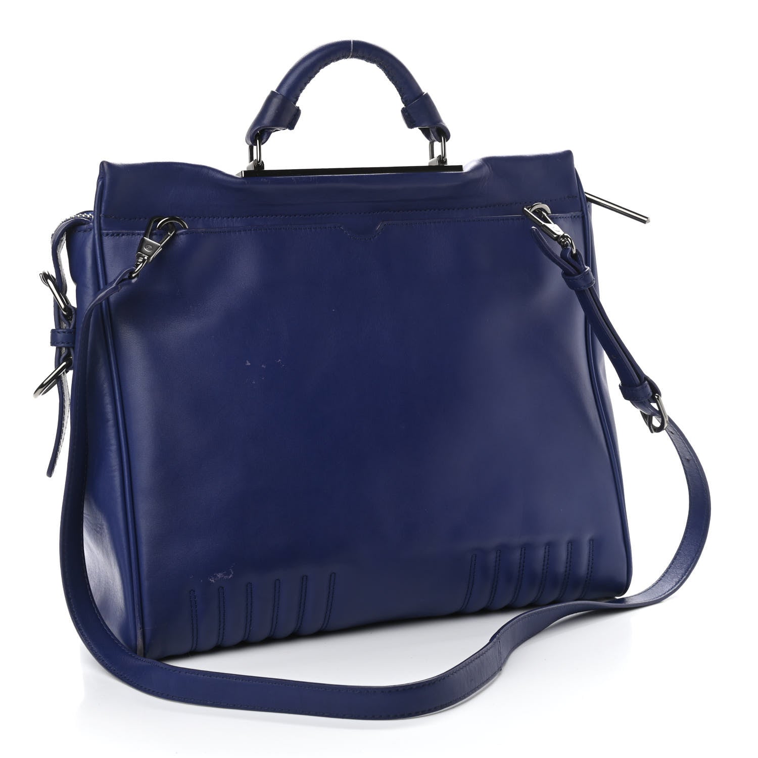 3.1 Phillip Lim Calfskin Large Ryder Satchel Ultramarine 3 of 15