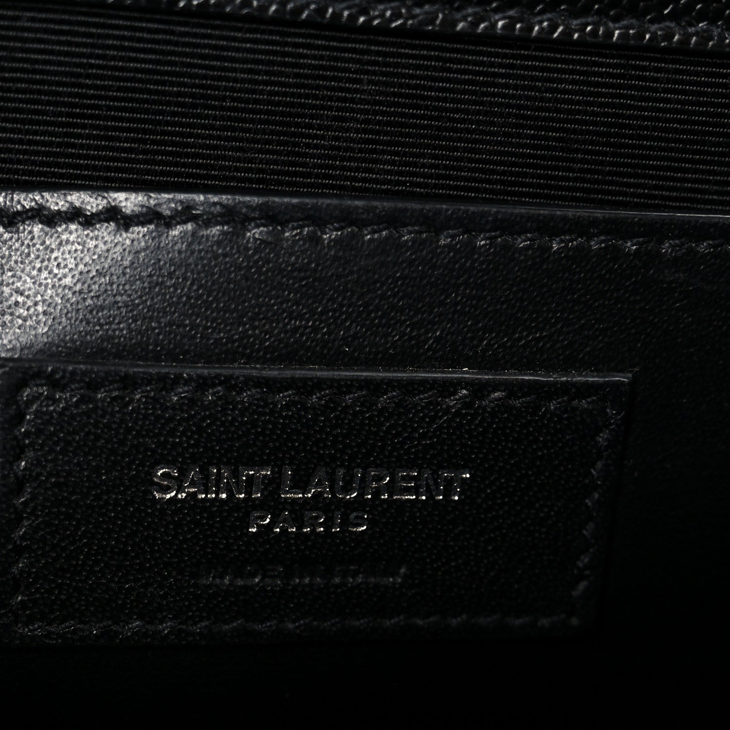 Saint Laurent Grain De Poudre Textured Mixed Matelasse Triquilt Medium Monogram Satchel Black 6 of 11