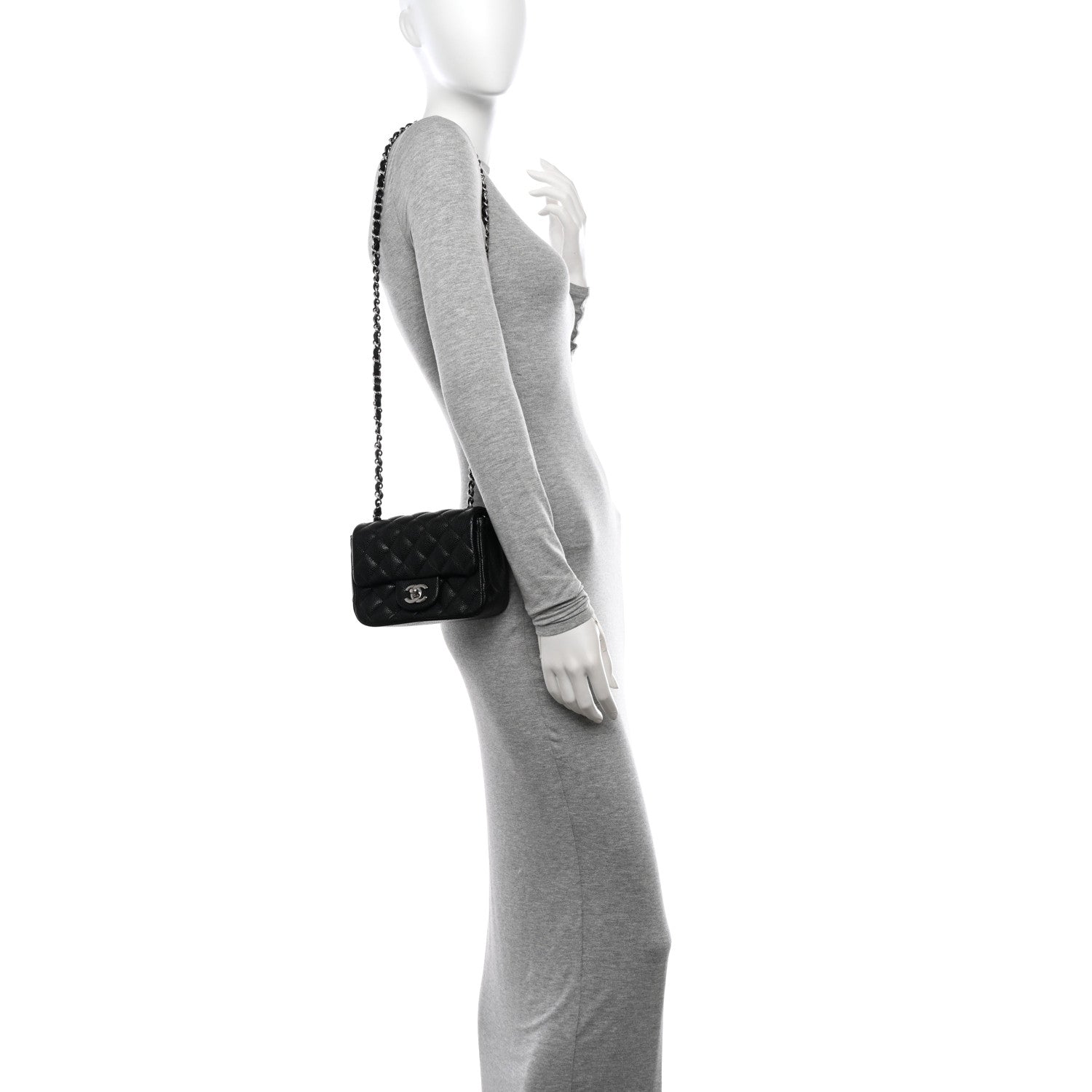 Chanel Caviar Quilted Mini Square Flap Black 2 of 11