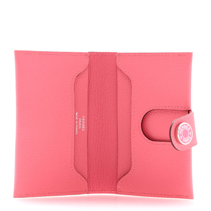 Hermes Evercolor RMS Card Holder Rose Azalee 5 of 8