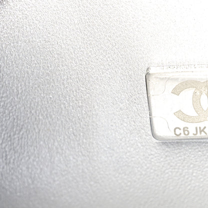Chanel Glittered Metallic Caviar Quilted Medium Double Flap Silver 7 of 11