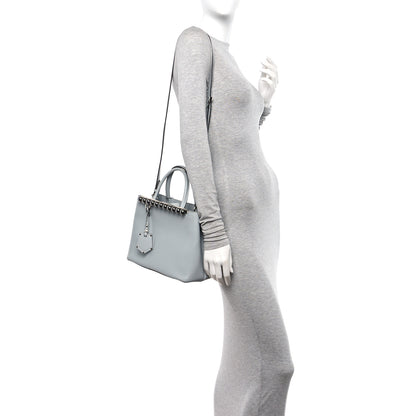 Fendi Vitello Liberty Pearl Petite 2Jours Tote Grigio Perla 2 of 12