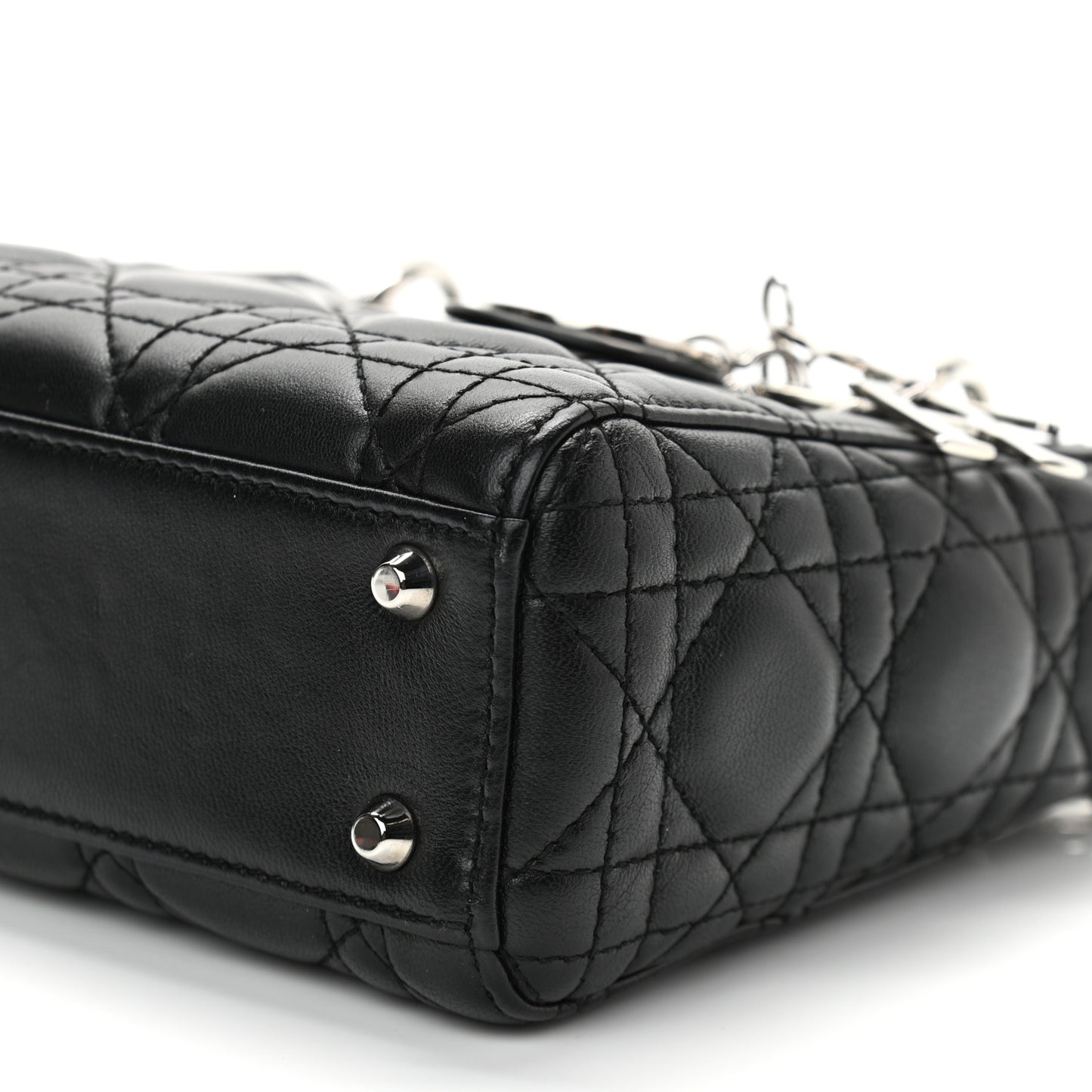 Lambskin Cannage Mini Lady Dior Black