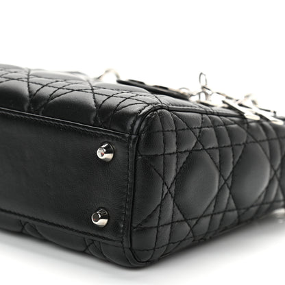 Christian Dior Lambskin Cannage Mini Lady Dior Black 10 of 12
