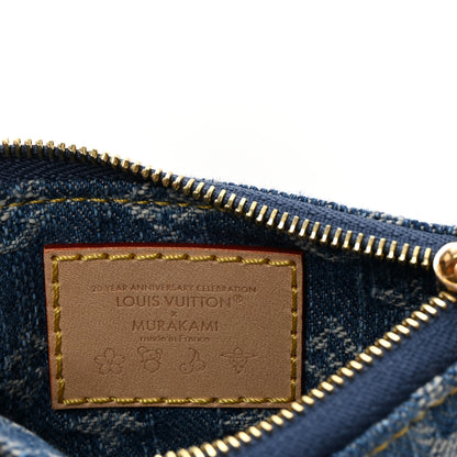 Louis Vuitton LV X TM Monogram Denim Cerises Key Pouch Blue 6 of 7
