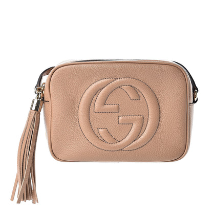 Gucci Pebbled Calfskin Small Soho Disco Bag Rose Beige 1 of 12