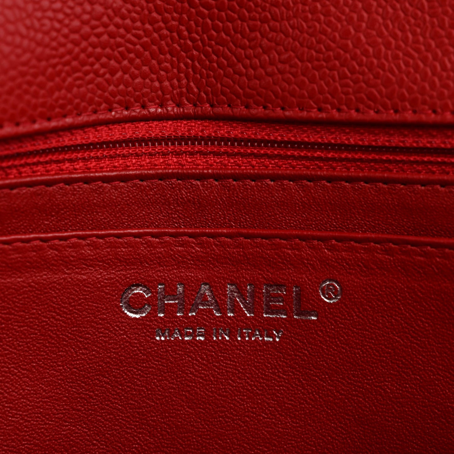 Caviar Quilted Jumbo Single Flap Red