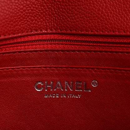 Chanel Caviar Quilted Jumbo Single Flap Red 6 of 14