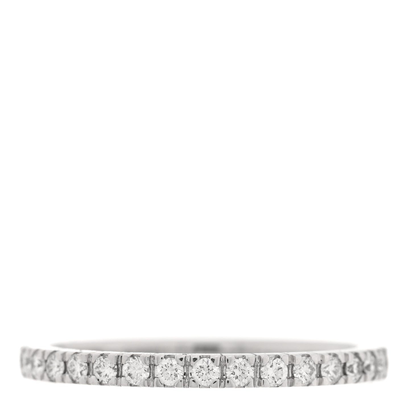18K White Gold Diamond Roma Amor Wedding Band Ring 46 3.75