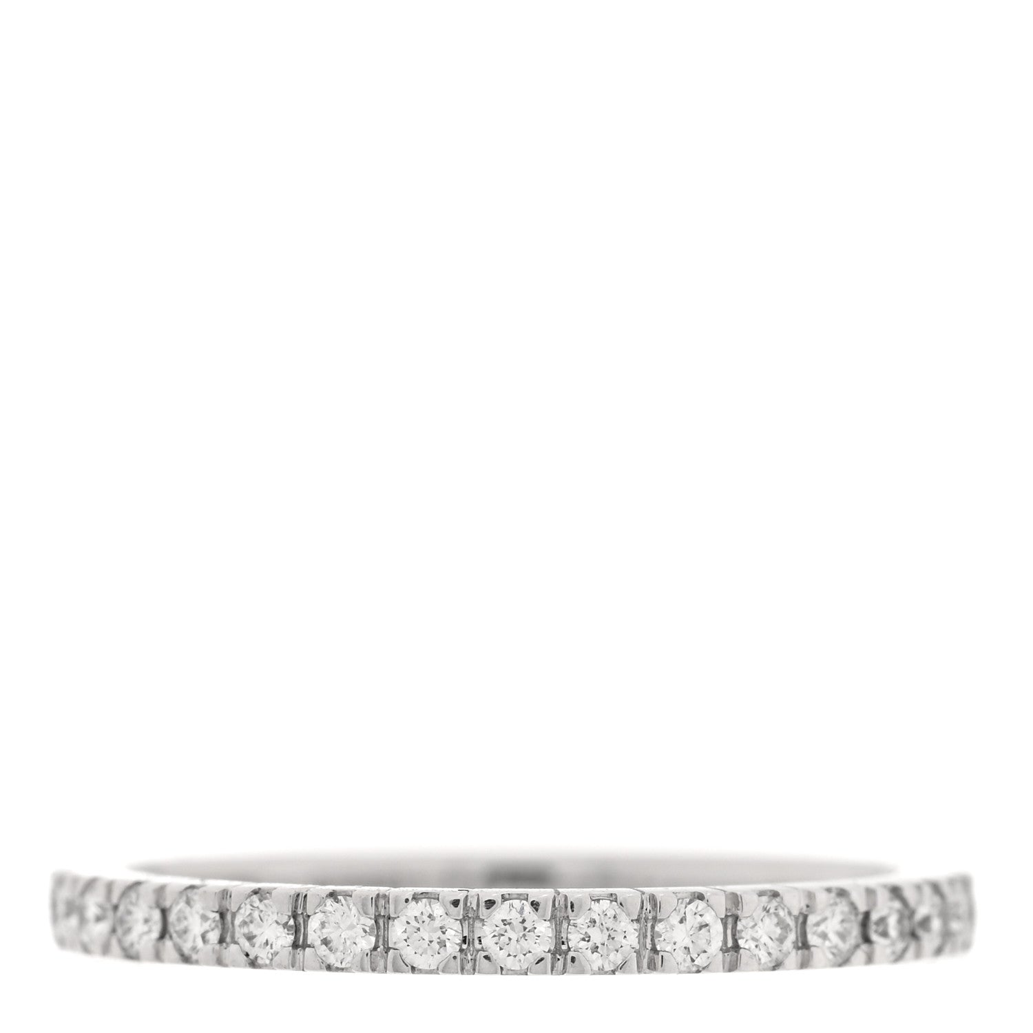Bulgari 18K White Gold Diamond Roma Amor Wedding Band Ring 46 3.75 1 of 5