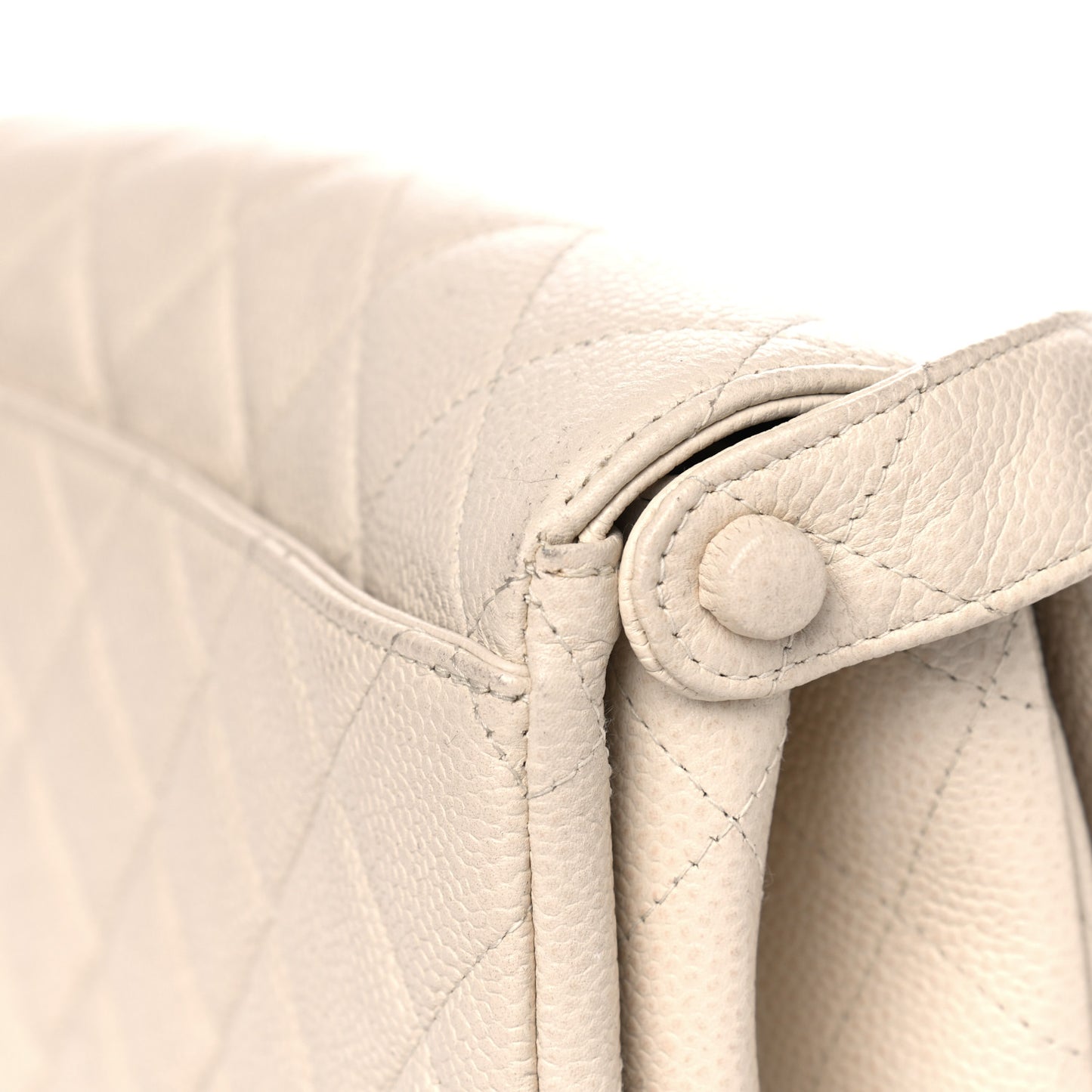 Caviar Quilted Shoulder Bag White