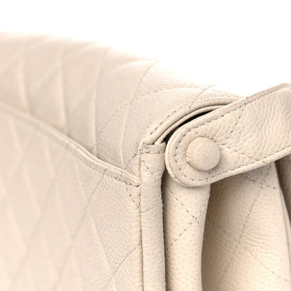 Chanel Caviar Quilted Shoulder Bag White 14 of 15