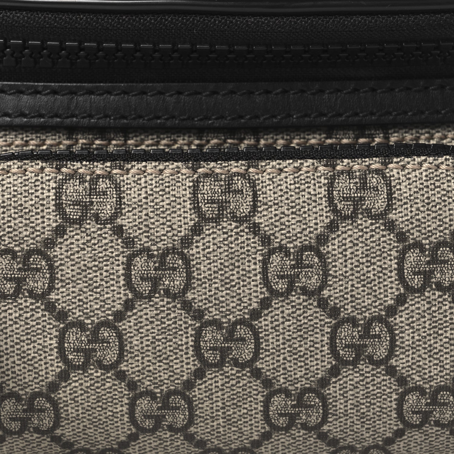 Gucci GG Supreme Monogram Belt Bag Black 8 of 10