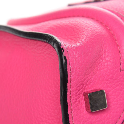 Celine Drummed Calfskin Mini Luggage Fluo Pink 13 of 26