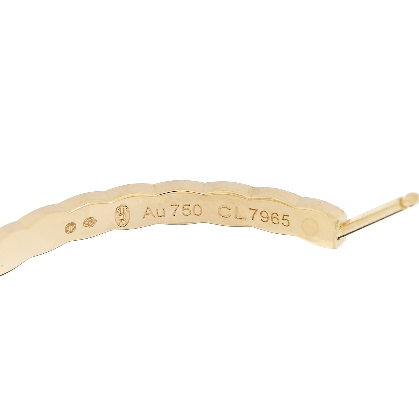 18K Yellow Gold Large Coco Crush Hoop Earrings